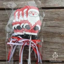 Wooden Santa Picks - Pack Of 4 -Plant Collection Sales Shop santa pick closeup